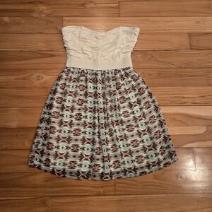 Strapless Patterned Dress